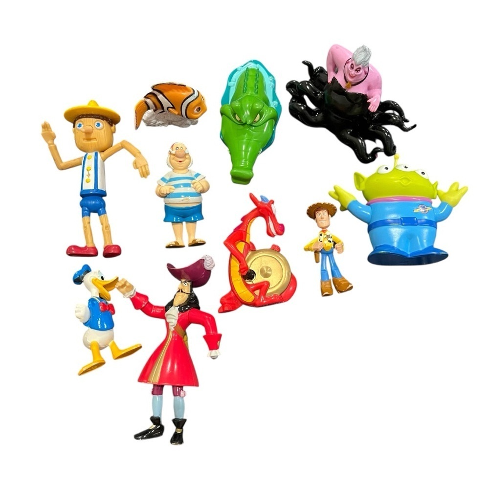 Vintage Disney toys figures lot Ursula Captain Hook Toy Story Nemo etc